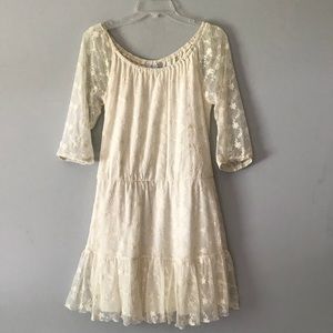 Cream lace dress